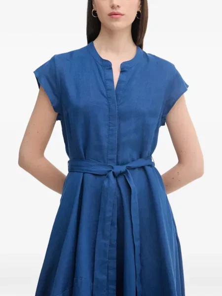 Cu centură rochie midi Dkny albastru