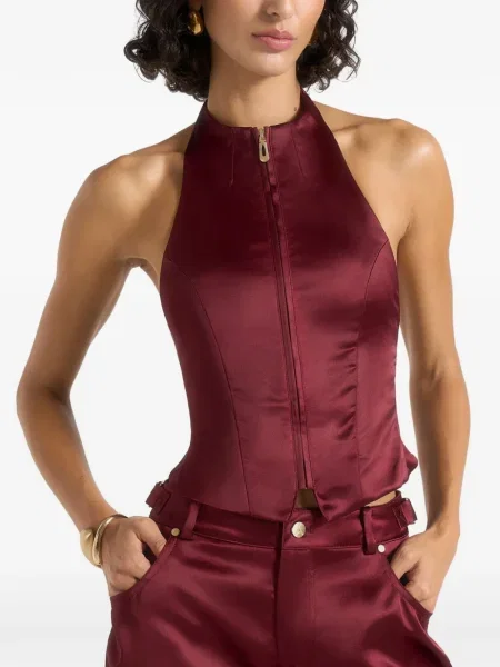 Top Manière De Voir cu gât halter roșu