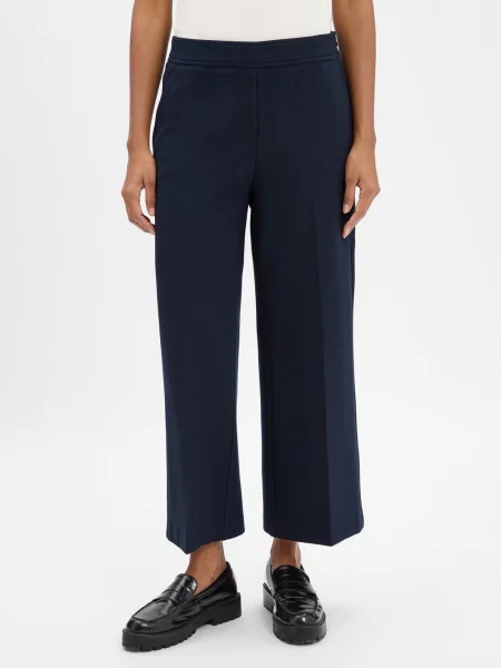 More & More spodnie materiałowe Kobiety niebieski jednolity 34 granatowe