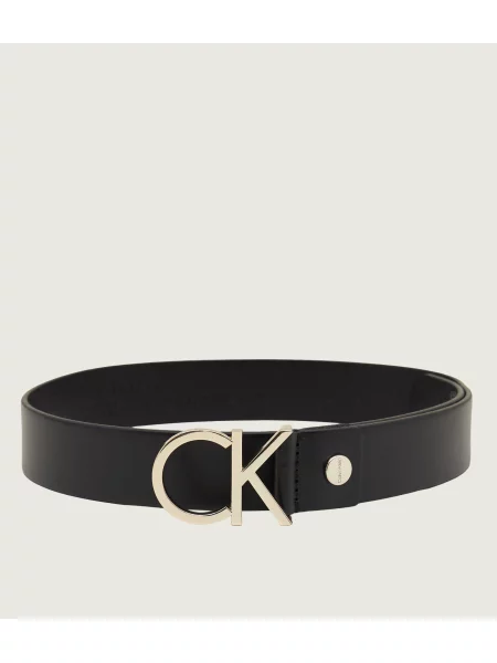 Calvin Klein Curea de piele Logo negru