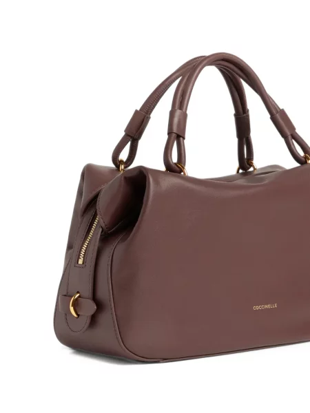Geantă shopper Coccinelle din piele maro