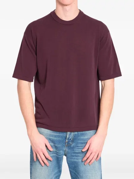 Tricou Roberto Collina cu nervuri violet