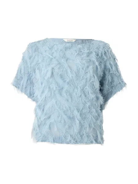 SELECTED Bluză SLFMyline deschis albastru
