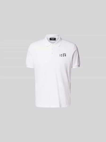 Koszulka polo z nadrukiem z logo Dsquared2 biała