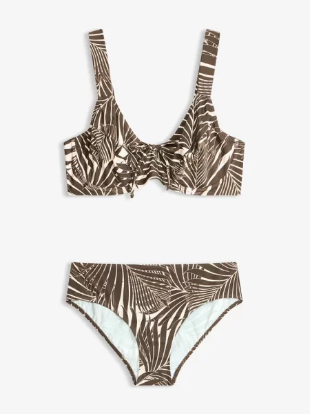 Bikini minimizer z wyściełanymi ramiączkami 2 części białe