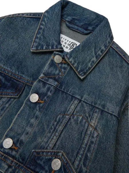 Kurtka jeansowa dziecięca Mm6 Maison Margiela niebieska