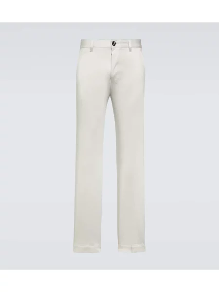 Saténové chinos Ami Paris bílé