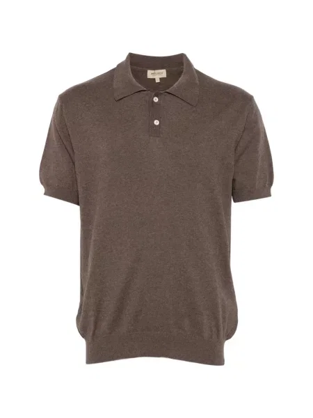 Tricou polo Woolrich scurt maro