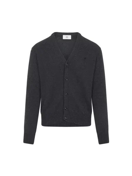 Kardigan Ami Paris wełniany czarny