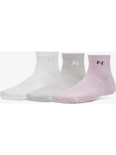 Skarpety Under Armour Vanish Quarter różowo szaro 3 pary S biały