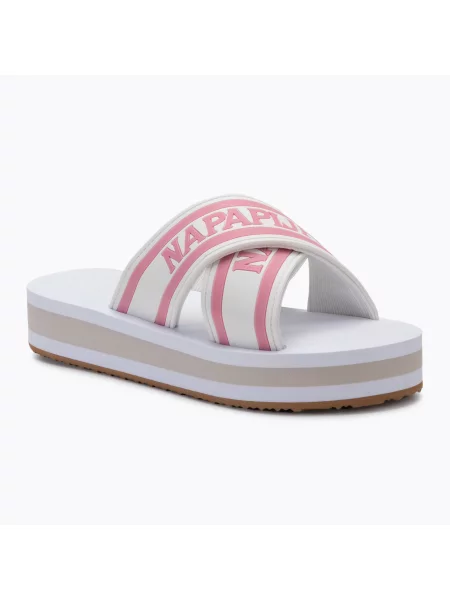 Nazouváky Napapijri žabky bright white bílé
