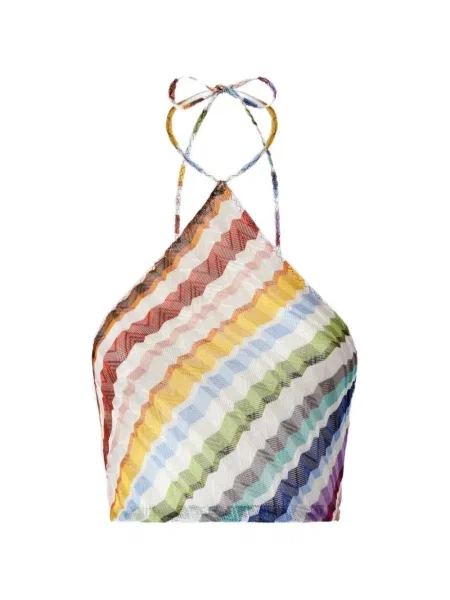 Top Missoni tricotate cu gât halter