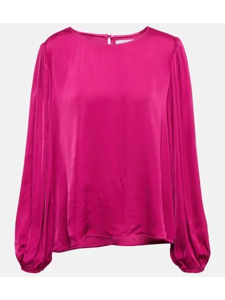 Top Velvet din satin roz