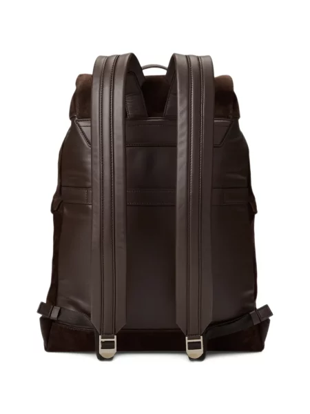 Rucsac Ralph Lauren Purple Label din piele cu cataramă violet