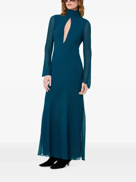 Rochie maxi Nicholas cu legături albastru