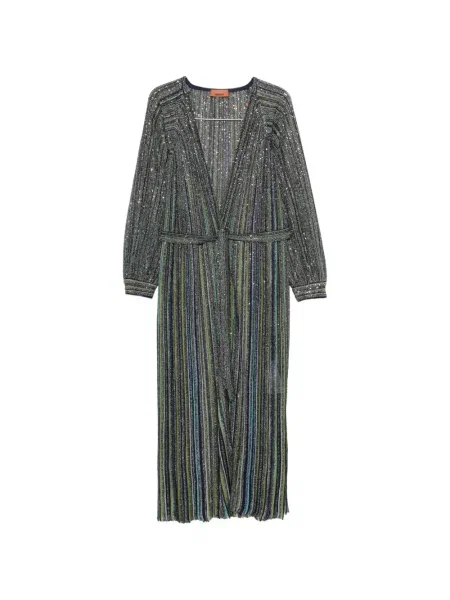 Cardigan Missoni cu paiete albastru