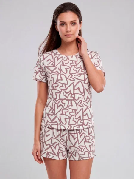 Піжама Roksana білий/бежевий біла