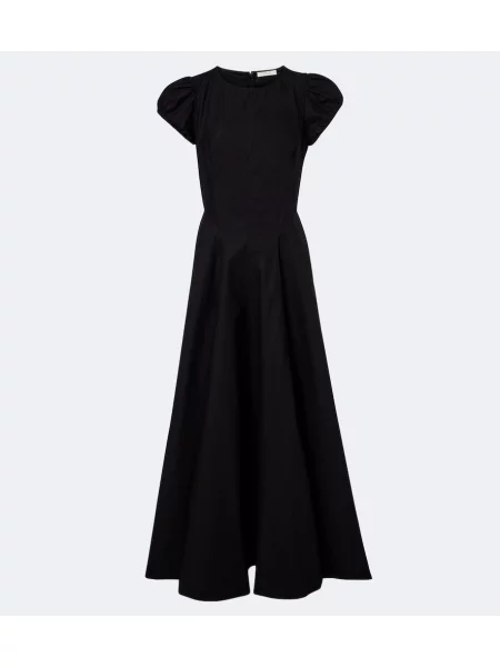 Rochie midi Dôen din poplin negru