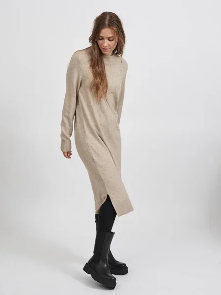 VILA Rochie tricotat Ril cappuccino maro