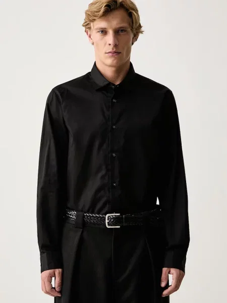 Armani Exchange cămașă pentru bărbați din negru