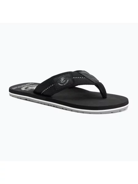 Șlapi de bărbați Tommy Hilfiger Patch Beach Sandal black negru