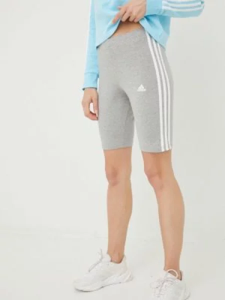 Kraťasy adidas s aplikací medium waist šedá