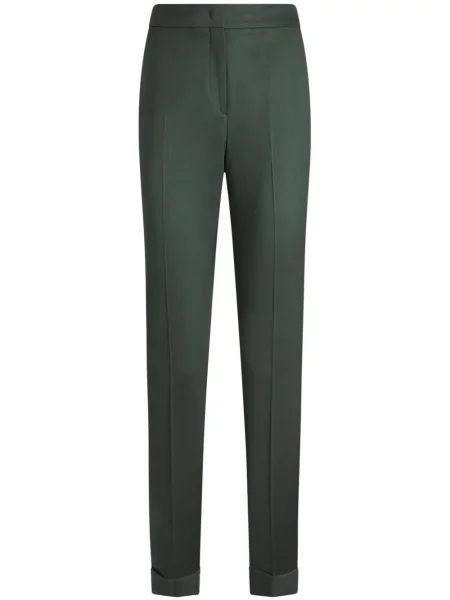 Cropp pantaloni Etro de lână verde