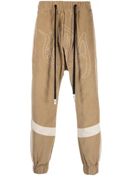 Pantaloni Haculla cu broderie maro