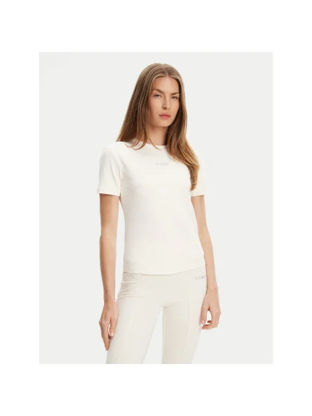 Guess Póló Ekru Regular Fit