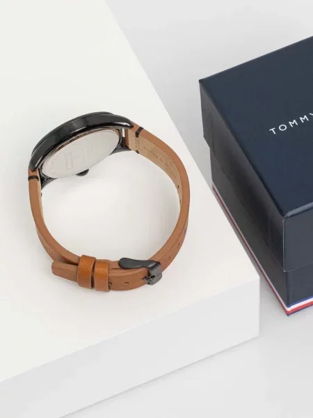 Zegarek Tommy Hilfiger skórzany czarny