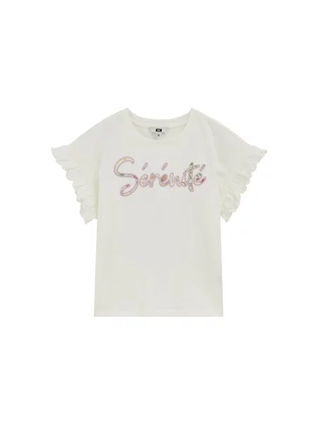 WE Fashion Póló Serenite elefántcsont orgona / piszkosfehér sárga