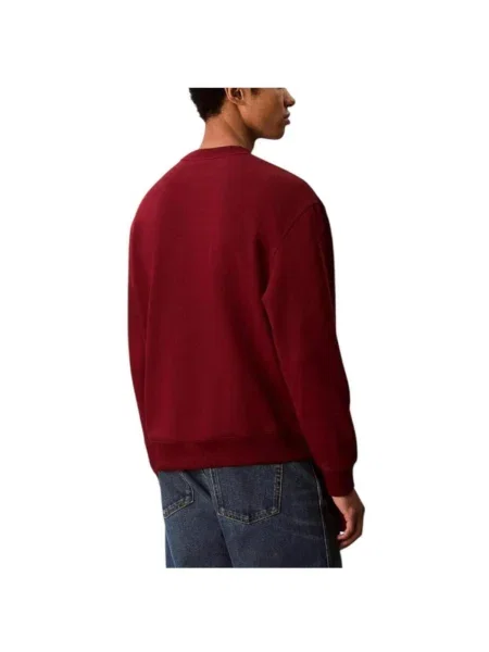 Geacă de blugi Calvin Klein Jeans din material terry roșu