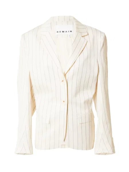 REMAIN Sacou negru / murdar alb