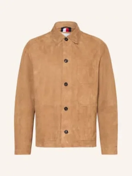 Tommy Hilfiger Skórzana Kurtka braun brązowa