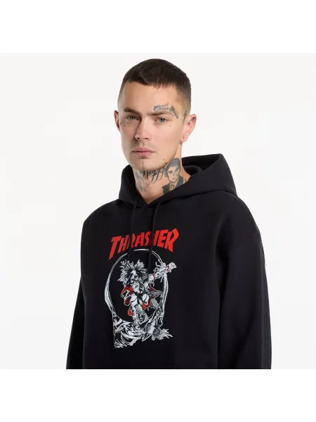 Hanorac cu glugă Thrasher negru