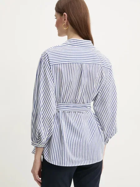 Сорочка з домішкою шовку Weekend Max Mara relaxed класичний комір фіолетовий