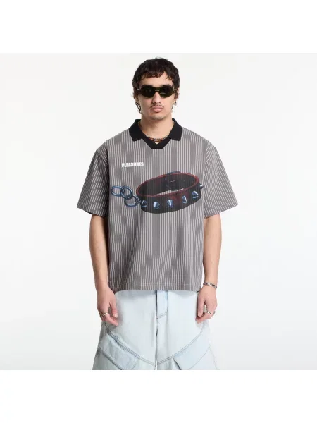 Tricou PLEASURES Pet Polo Charcoal XL gri