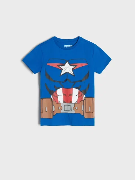 Sinsay Tričko Marvel mid blue modré