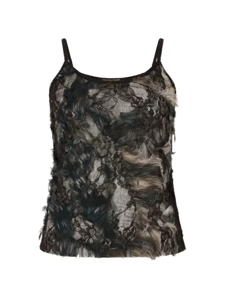 Top Roberto Cavalli din dantelă negru