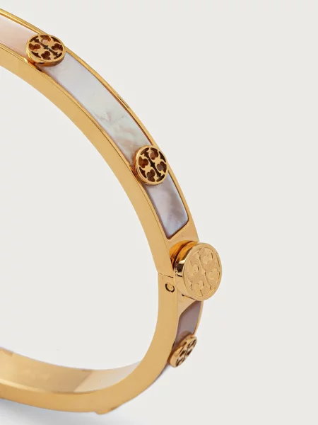 Tory Burch браслет позолочений з перламутром Thin Icon