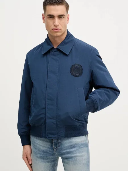 BOSS Orange geacă Ohot de iarna albastru