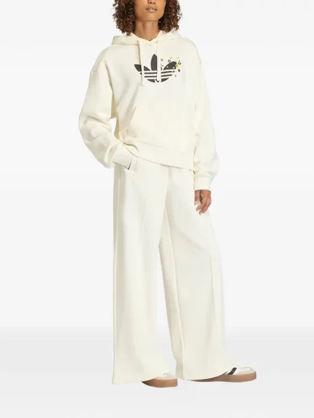Hanorac Adidas cu șireturi cu imagine din dantelă negru