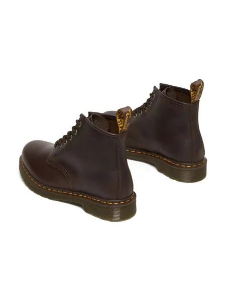 Dr. Martens bőr csizma női lapos talpú barna