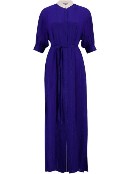 Rochie midi Zeus+dione de mătase până la genunchi de costum albastru