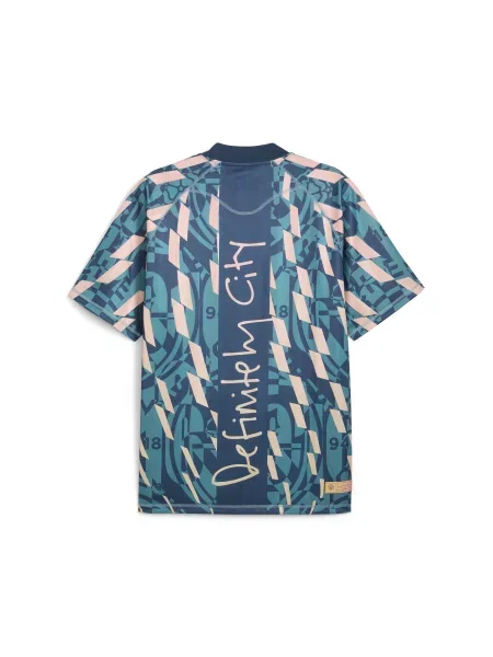 PUMA koszulka retro ftblSTATEMENT Manchester City Odzież niebieski