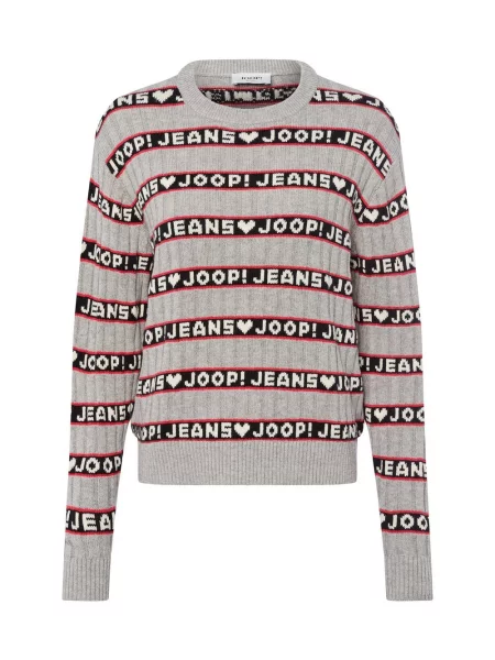 Joop Jeans Sweter z dzianiny Kobiety czarny|szary|czerwony wzorzysty S czarne
