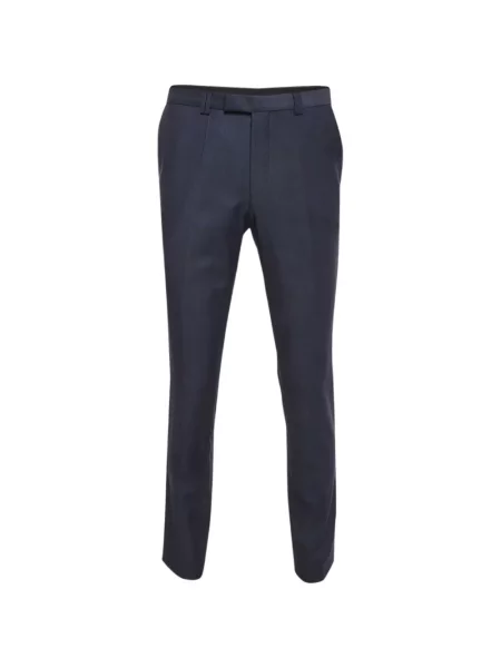 Pantaloni Boss Green Hugo Boss de lână albastru