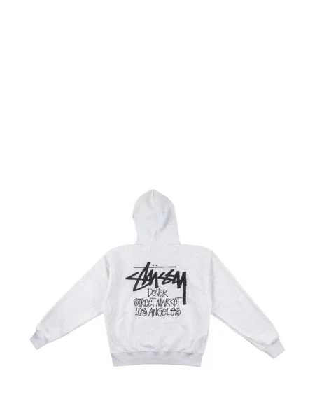 Hanorac cu glugă Stüssy streetstyle gri