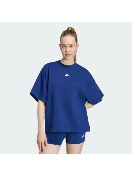 KOSZULKA 3 STRIPES STUDIO BOYFRIEND TEE niebieska