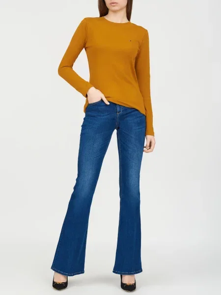 Лонгслів Tommy Hilfiger коричневий